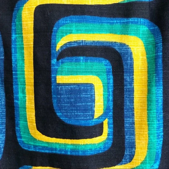 New Boden Blue Geometric Cotton Pencil Skirt 4 - Picture 5 of 6